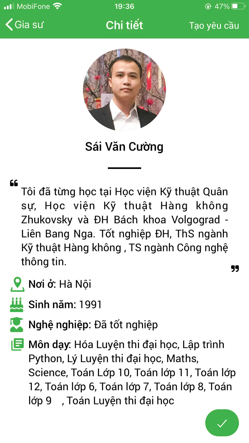 dạy kèm tại hà nội